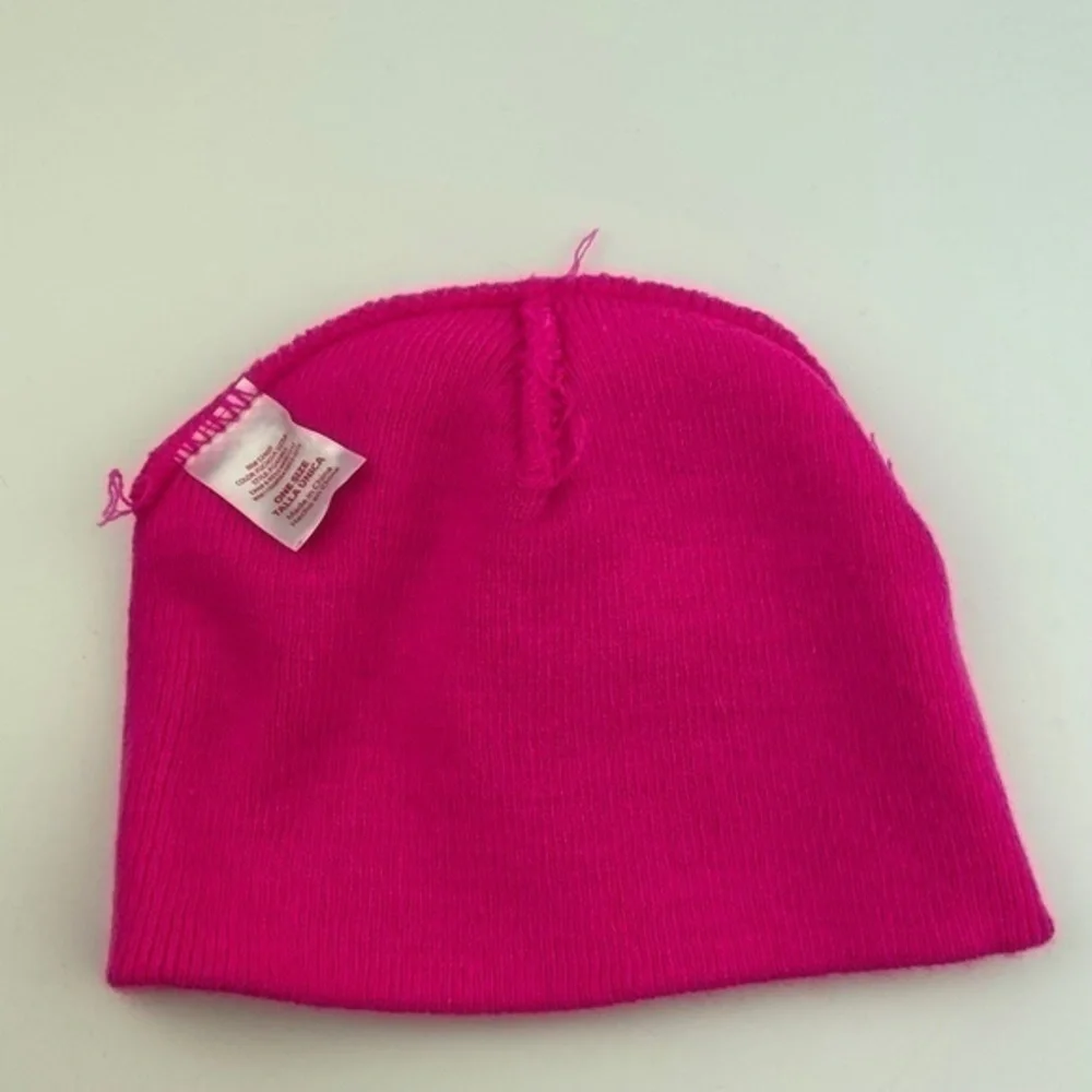 Bright Pink Knit Winter Hat Beanie Toddler Girls Size 2T to 4T